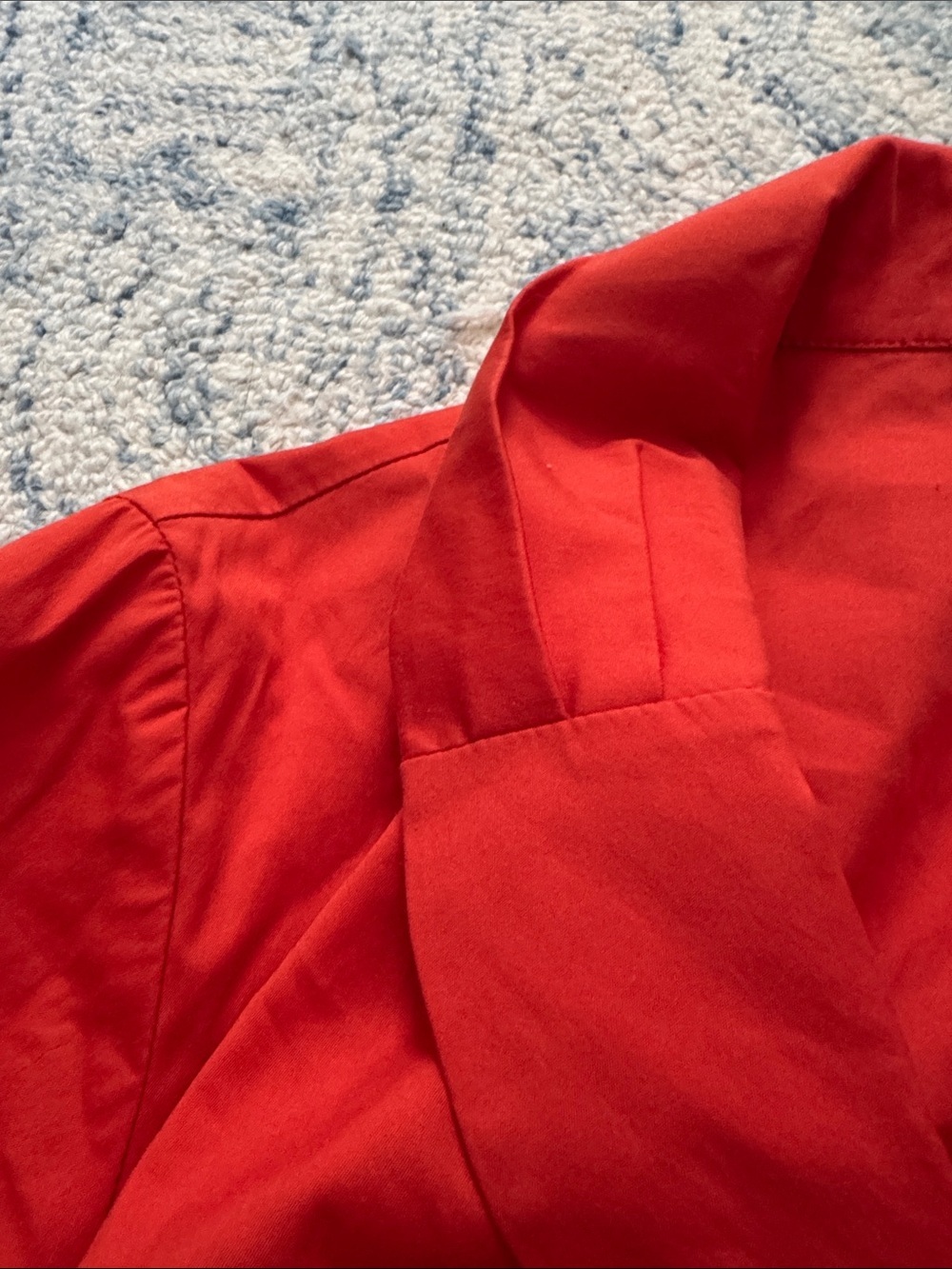 Lafayette 148 rusched button down orange blouse eight - Picture 6 of 6